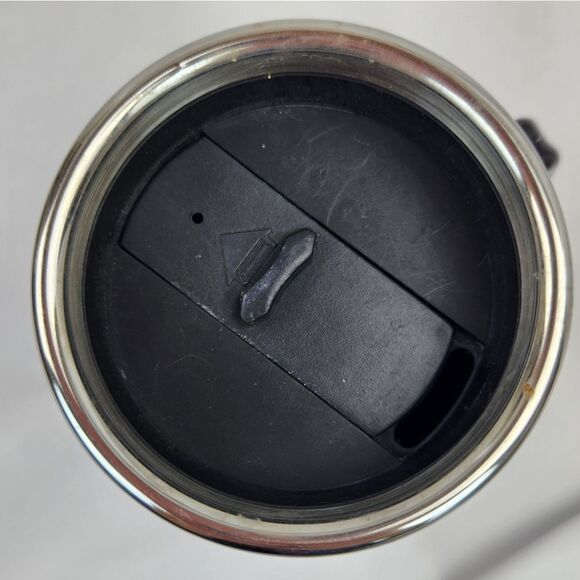 ☕️Vintage Starbucks Raspberry & Stainless Steel 16oz Travel Tumbler w/Handle - Picture 10 of 12